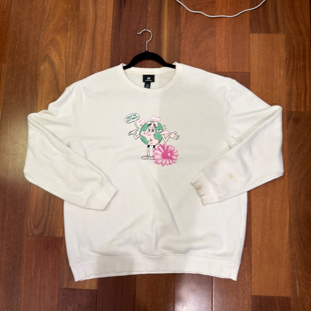 H&M Cream Regular Fit crewneck